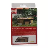 Scènette Piscine en famille - Busch 1832 - HO 1/87