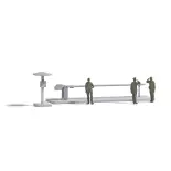Military checkpoint with Busch figures 1931 - HO : 1/87