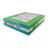 Lot 2 wagons-citernes "GATX" Blanc liserée Orange Arnold HN6485 N 1/160