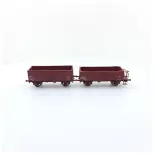 Set of 2 OCEM 29 REE MODELES WB479 SNCF dump cars - HO 1/87 - EP III