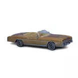 Voiture Cadillac Eldorado cabriolet or métallisé BREKINA 19752 - HO 1/87