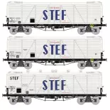 Set of 3 TP FRIGO STEF REE MODELS WB586 SNCF - HO 1/87 - EP III