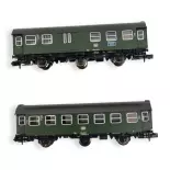 Set 2 Voitures voyageurs de conversion Fleischmann 809910 - N 1/160 - DB