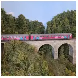 Coffret 2 voitures corail "OUIGO" PIKO 97305 - HO 1/87 - EP VI - 2nd classe
