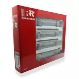 Coffret 4 voitures à 2 niveaux Rivarossi HR4371 - HO 1/87 - DR
