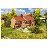 Maison mitoyenne crépi beige toit orange Faller 232573 - N : 1/160 - EP III
