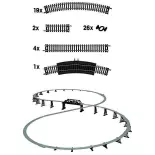 N°4 MEHANO F104 track set - HO 1 : 87 - Code 100