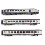 3 voitures TER PACA Ls Models 41234DC - HO 1/87 - 2R - SNCF - EP VI