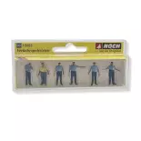 Lot de 6 personnages / agents de circulation Noch 15083 - HO 1:87