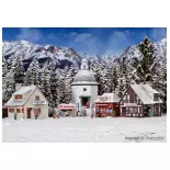 Village de Noël avec éclairage LED, fonctionnel VOLLMER 42413 - HO 1/87