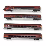 Rame de 4 voitures Railjet de l'ÖBB - ROCO 74037 - HO 1/87e