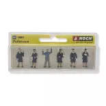 Lot de 6 personnage, 5 policières et 1 homme Noch 15081 - HO 1:87