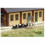 Set of three dump trucks - HO 1/87 - Auhagen 41702