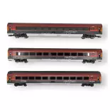 Trois voitures Railjet de l'ÖBB - ROCO 74041 - HO 1/87e