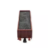Wagon tombereaux brun - Chargé de charbon - JUNIOR Jouef 5703 - HO : 1/87 - SNCF