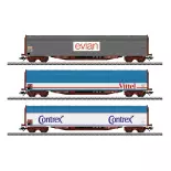Set 3 Wagons à bâche coulissante Marklin 47118 - HO 1/87 - SNCF - EP IV / V