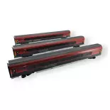 Trois voitures Railjet de l'ÖBB HO 1/87e