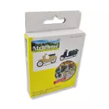 2 scooters miniatures Mehlhose 210 008908 - HO 1/87 - Berlin Roller/schwalbe