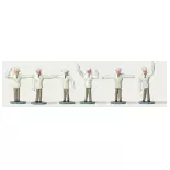 Lot de 6 personnages agents de police Merten 0272252 - pour la circulation - N : 1/160