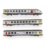 3 voitures TER Bourgogne Ls Models 41233DC - HO 1/87 - SNCF