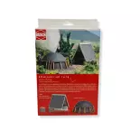 Kit "Four à charbon de bois"/ charbonnier et cabane BUSCH 1678 - HO 1/87 -