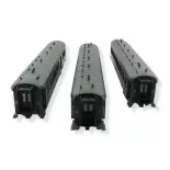Coffret de 3 voitures OCEM RA BD4 + BD9 - REE VB386 - HO 1/87 - SNCF