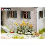 Lot de 18 plants de fleur Onagres bisannuelles - LaserCut - NOCH 14128 - HO 1/87