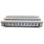 Set of 3 Vtu Passenger Cars "TER Alsace" Ls Models 41208 - HO 1/87 - SNCF - EP VI