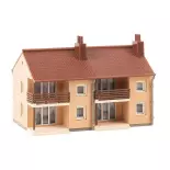 Maison mitoyenne crépi beige toit orange Faller 232573 - N : 1/160 - EP III