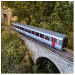 1st class Corail car with central corridor of the SNCF