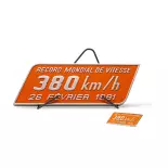 Set 4 elements TGV Sud-Est Jouef 2412 "Record du Monde 1981" - HO 1/87 - SNCF - EP IV