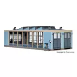 Hangar à locomotives électriques 2 voies 345x170x110mm VOLLMER 45765 - HO 1/87