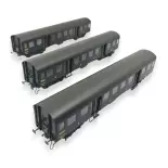 Set 3 voitures voyageurs - EPM 41.33.01 - HO 1/87 - SNCF