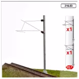 2 Poteaux en H à console | 25 kV-M MAFEN 21603 - Échelle N 1/160