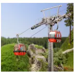 Deux télécabines de type "œufs" Brawa 6344 - HO 1/87 - "Hahnenkamm"