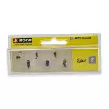 Pack de 6 voyageurs avec valises NOCH 44201 - Z 1/220ème