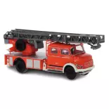 Camion pompier MERCEDES L 1519 DLK 30 rouge et blanc BREKINA 47084 - HO 1/87