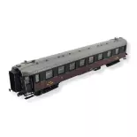 A black/red PLM REE MODELES OCEM RA car VB378 - SNCF - HO 1/87 - EP III