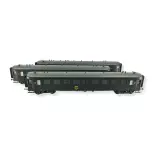 Coffret de 3 voitures OCEM RA BD4 + BD9 - REE VB386 - HO 1/87 - SNCF
