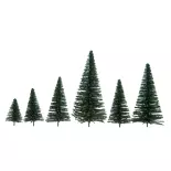 Pack de 25 sapins Noch 32830 - N 1/160 - Z 1/220 - Hauteur 35 à 90 mm
