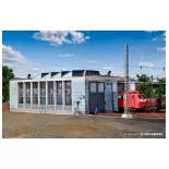 Hangar à locomotives électriques 2 voies 345x170x110mm VOLLMER 45765 - HO 1/87