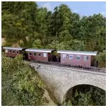 Set 3 Voitures voyageurs Biho/s ROCO 34103 - ÖBB HOe 1/87 EP IV