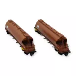 Set de 2 wagons silo à poussières Fleischmann 849008 - N 1/160 - GATX - EP V/VI
