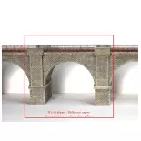 Viaduc en pierres 1 voie - 165mm BoisModelisme 109010 - HO 1/87