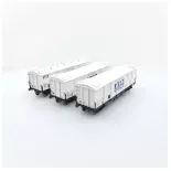 Set of 3 TP FRIGO STEF REE MODELS WB586 SNCF - HO 1/87 - EP III