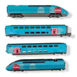 TGV Duplex OUIGO - 4 éléments - DC -Jouef HJ2413 - HO 1/87 - SNCF - EP VI