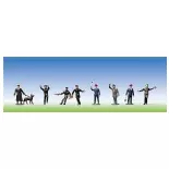 Lot de 9 personnages d'agents ferroviaires