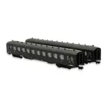 Set 2 Voitures voyageurs DEV AO REE Modèles NW283 - N 1/160 - SNCF - EP III