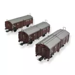 3 wagons parois coulissantes - Roco 77022  DB