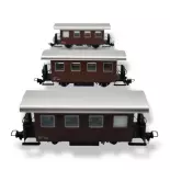 Set 3 Voitures voyageurs Biho/s ROCO 34103 - ÖBB HOe 1/87 EP IV